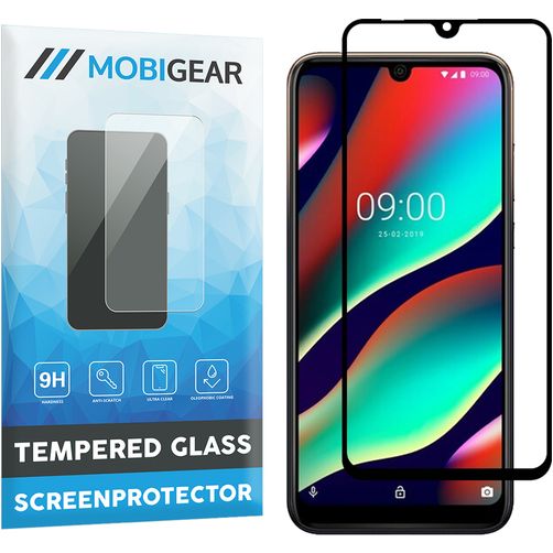 Mobigear Premium Wiko View 3 Pro Verre trempé Protection d'écran - Compatible Coque - Noir
