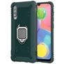 Mobigear Armor Ring Coque Wiko View 4 Lite Coque arrière Rigide Anti-Chocs avec Anneau-Support - Vert