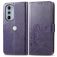 Mobigear Clover Housse Motorola Edge 30 Pro Etui Porte-Monnaie - Violet