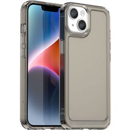Mobigear Crystal Coque iPhone 15 Coque arrière en TPU Souple - Gris