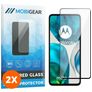 Mobigear Premium Motorola Moto G52 Verre trempé Protection d'écran - Compatible coque - Noir (Lot de 2)
