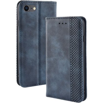 Mobigear Sensation Housse iPhone SE (2022) Etui Porte-Monnaie - Bleu