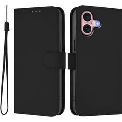 Mobigear Urban Wallet iPhone 16 Étui Portefeuille - Noir