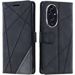 Mobigear Rhombus Housse HONOR 200 Etui Porte-Monnaie - Noir