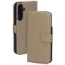Mobiparts Housse Samsung Galaxy A55 Etui en Cuir Véritable Porte-Monnaie - Taupe