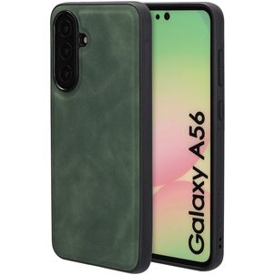 Mobiparts Classic Coque Samsung Galaxy A56 MagSafe Coque arrière en TPU,Similicuir - Emerald Green