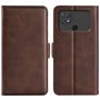 Mobigear Slim Magnet Housse POCO C40 Etui Porte-Monnaie - Marron