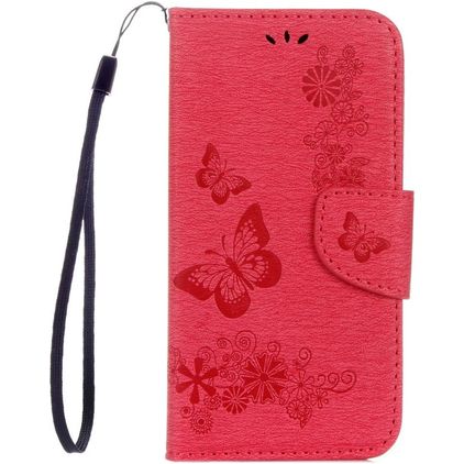 Mobigear Butterfly Housse Samsung Galaxy S8 Etui Porte-Monnaie - Rouge