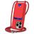 Mobigear Lanyard Card iPhone 16 Pro Max Coque avec cordon en Silicone et Porte-Cartes - Rouge