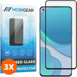Mobigear Premium OnePlus 8T Verre trempé Protection d'écran - Compatible Coque - Noir (Lot de 3)