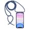 Mobigear Lanyard iPhone 11 Coque avec cordon en TPU Souple - Transparent / Bleu