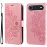 Mobigear Flowers Housse iPhone Air Etui Porte-Monnaie - Rose doré
