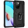 Mobigear Armor Ring Coque Xiaomi Redmi 10 4G Coque arrière Rigide Anti-Chocs avec Anneau-Support - Noir