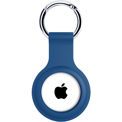 Xccess Keychain Coque Apple AirTag Porte-clés en Silicone Souple - Bleu