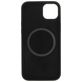 Mobiparts Coque iPhone 14 Plus MagSafe Coque arrière en Silicone - Noir
