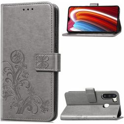 Mobigear Clover Samsung Galaxy A21 Étui Portefeuille - Gris