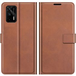 Mobigear Wallet Housse Realme GT Etui Porte-Monnaie - Marron