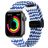 Mobigear Braided Mag Bracelet Nylon Apple Watch Fermeture magnétique - 42/41/40/38 mm - Blanc / Bleu