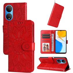 Mobigear Sunflower HONOR X7 Étui Portefeuille - Rouge