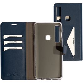 Mobiparts Classic Wallet Housse Samsung Galaxy A9 (2018) Etui Porte-Monnaie - Bleu