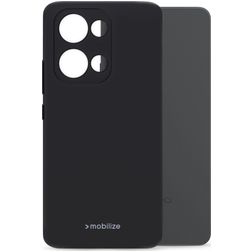 Mobilize Rubber Gelly Coque OPPO Reno 13 Coque arrière en TPU Souple - Noir