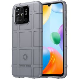 Mobigear Rugged Shield Coque Xiaomi Redmi 10C Coque arrière en TPU Souple Anti-Chocs - Gris