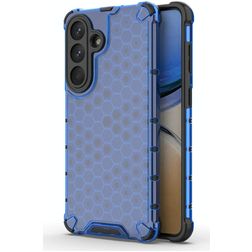 Mobigear Honeycomb Coque Samsung Galaxy S26 Plus Coque arrière Rigide Anti-Chocs - Bleu