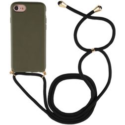 Mobigear Lanyard iPhone 8 Coque avec cordon en TPU Souple - Vert