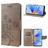 Mobigear Flowers OPPO A17 Étui Portefeuille - Gris
