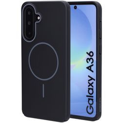 Mobiparts Slim Line Coque Samsung Galaxy A36 MagSafe Coque arrière Rigide - Onyx Black
