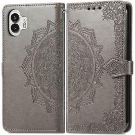 Mobigear Mandala Housse Nothing Phone (2) Etui Porte-Monnaie - Gris