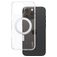 CARE by PanzerGlass Kickstand iPhone 16 Pro Max MagSafe Plastique rigide Coque arrière avec béquille - Transparent / Argent