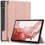 Mobigear Tri-Fold Coque Samsung Galaxy Tab S9 Plus Etui + Porte-crayon - Rose doré