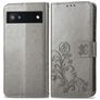 Mobigear Clover Housse Google Pixel 6a Etui Porte-Monnaie - Gris