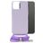 Mobilize Lanyard Gelly iPhone 15 Pro Max Coque avec cordon en TPU Souple - Pastel Purple
