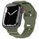 Mobigear Sport Armor Bracelet Silicone Apple Watch Fermeture à clou et passant - 42/41/40/38 mm - Olive
