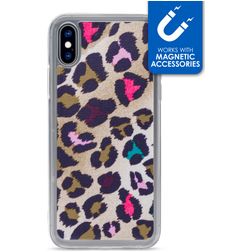 My Style Magneta Coque iPhone XS Coque arrière en TPU Souple - Leopard