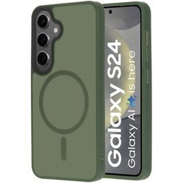 Mobiparts Hardcover Coque Samsung Galaxy S24 MagSafe Coque arrière Rigide - Satin Green