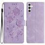 Mobigear Flowers Housse Samsung Galaxy A17 Etui Porte-Monnaie - Violet
