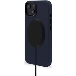 Decoded Coque iPhone 14 Plus MagSafe Coque arrière en Cuir Véritable Anti-Chocs - Steel Blue