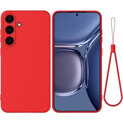 Mobigear Rubber Touch Samsung Galaxy S25 FE Silicone Coque arrière - Rouge