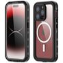 RedPepper Waterproof Coque iPhone 15 Pro Max MagSafe Coque arrière Imperméable Rigide Anti-Chocs - Noir