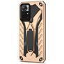 Mobigear Armor Stand Coque Xiaomi Redmi Note 11T Coque arrière Rigide Anti-Chocs avec Support Amovible - Or
