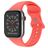 Mobigear Sport Dual Bracelet Silicone Apple Watch Fermeture à clou et passant - 42/41/40/38 mm - Corail