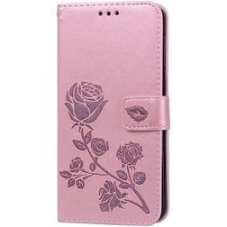 Mobigear Roses Samsung Galaxy A10 Étui Portefeuille - Rose doré