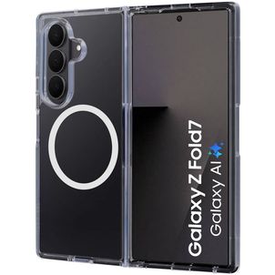 Mobiparts Hardcover Coque Transparente Samsung Galaxy Z Fold 7 MagSafe Coque arrière Rigide - Transparent