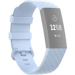 Mobigear Cross Bracelet Silicone Fitbit Charge 4 Fermeture boucle ardillon - Baby Blue
