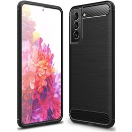 Mobigear Brushed Slim Coque Samsung Galaxy S21 FE Coque arrière en TPU Souple - Noir