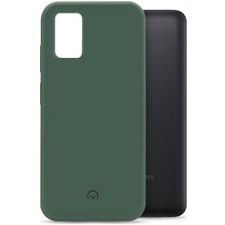 Mobilize Rubber Gelly Coque Samsung Galaxy A03s Coque arrière en TPU Souple - Matt Green