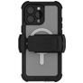 Ghostek Nautical Belt Coque iPhone 16 Pro Max MagSafe Coque arrière Imperméable Rigide Anti-Chocs - Transparent / Noir